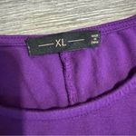 Women Purple Halter Long Sleeve Tunic Mid Stretchy Pockets Dress XL High Photo 12