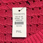 Talbots Sweater Sz XLP Open Knit Woven Cotton/Lyocell Side Slit Closet Staple Photo 5