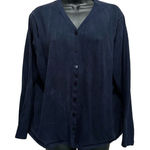 Pendleton  Navy Watercolor‎ Cardigan Sweater Button Up Size 1X Long Sleeve Photo 0