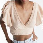 ZARA Linen Blend Crop Top Photo 0