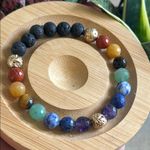 Handmade 🌈  Chakra Crystal Gemstone Beaded Bracelet Photo 3