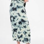 ZARA  Batik Green Blue Tie Dye Crinkle Midi Sirt Size Small Photo 9