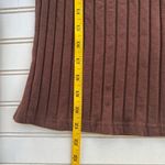 SheIn Brown Mock Neck Long Sleeve Ribbed Top Photo 5