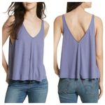 Free People Intimately Ribbed Dani Swing Tank Top in Dusty Iris Blue S Photo 2