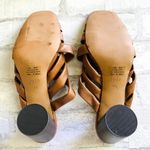 Joie  Luz Crisscross Cognac Heels Sandals Block Heel Open Toe Slide Leather 8.5 Photo 5