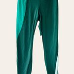Athleta Elation Asymmetrical Green High Rise Color Block 7/8 Leggings Size S Photo 2