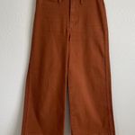 Madewell Orange Rust Retro Emmett High Waisted Wide Leg Crop Jean Trouser Pants Photo 2