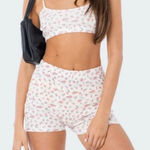 Edikted  Floral Print Pajama Set - White and Pink Photo 0