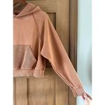 Aerie Rust Orange Terry Cropped Hooded Pullover Sweatshirt Women’s size Small Photo 2