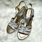 Bandolino  Womens White Wedge Heel Strappy Slingback Sandal 8.5 M.  B84 Photo 1