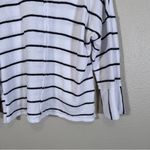 Habitat  White Black Striped Cotton Slouchy Blouse Womens S Lagenlook Oversized Photo 1