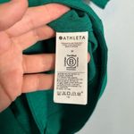 Athleta  Womens Echo Button Down Short‎ Sleeve Shirt Teal Green Medium Athleisure Photo 8