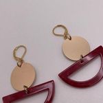 Dress Up Lot Of 4 Costume Earrings Pierced Dangle Drop  Colorful Red Mix Photo 3