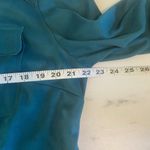 Chico's ‎ Vegan Faux Suede Jacket Womens 2 Teal/turquoise Long Sleeve Snap closure Photo 6