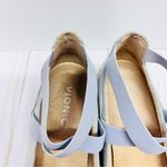 Vionic  Ellery Nubuck Supportive Metallic Leather Wedges in Blue Haze Size 7 Photo 5