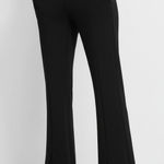 Theory NWT  Vent Demitria in Black Navy Double Knit Slit Flare Trouser Pants 4 Photo 0