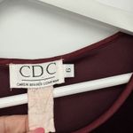 CDC Vintage Deep Red Velvet Long Sleeve Formal Dress Size 6 Photo 5