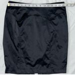 2B Bebe Satin Ruffle Bustle Pencil Mini Skirt Black Small Vintage Y2K Photo 9