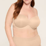 Cacique Comfort Bliss Lightly Lined Multi-Way Strapless Bra Nude Tan Size 46C Photo 0