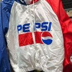 Pepsi  Cola Wind Breaker Jacket Zip Up Retro Logo Spell Out Women's Size Medium Photo 0