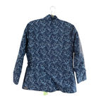 Matilda Jane Women's Navy Blue Floral Lime Green Utility Jacket 2X Photo 7