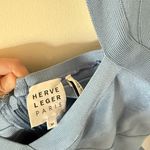 Herve Leger Sweetheart Flare Hem Bandage Dress Blue Photo 8