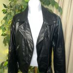 Elodie  Faux Leather Motto Jacket Size Small Photo 3