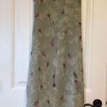 Floral Green Sleeveless Dress Size L Photo 0