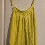 J.Crew Yellow Cotton Ruched Camisole Tank Top Baubles Casual Layering Preppy M Photo 0