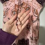 Farm Rio Glam Tapestry Burgundy Laces Short Sleeve Maxi Dress Size M Photo 4