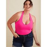 Torrid Hot Pink Glo Neon Halter Top 00 Medium 10 NWOT Photo 4