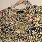 Tolani  silk dress drawstring waist v‎ neck small lined bottom ruffle Photo 6