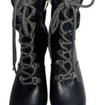 DKNY  Black Ankle Boots with Lace-Up Design size 5 1/2 Photo 0