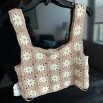 Altar'd State TAN COLORED Knit Sunflower Top Photo 3