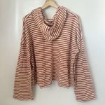 Roxy  Slub Knit Wide Cuff Striped Cotton Blend Pullover Beachy Surf Coastal XL Photo 1