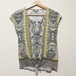 Lucky Brand  Floral Front‎ Tie Top Womens Size S Sleeveless Boho Multicolor Photo 1