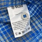 Stio Flannel Shirt Womens Size Med Blue Plaid Long Sleeve Dovetail Cabin Outdoor Photo 10