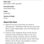 WYNNQUE Womens Lace Bustier Mesh Spaghetti Strap Boned Corset S NWT Pink Photo 3