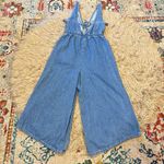 Kancan Sandria Cropped Wide Leg Overalls size medium Blue Photo 8