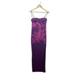 NWOT Finesse Nessa Floral Print Mesh Maxi Dress in Purple/Pink Size M Purple Size M Photo 7