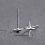 Small Mini Star Stud Earrings for Men Women,Star Earrings,Punk Hip Hop Silver Photo 1