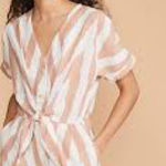 Lou & grey ‎ Tan and Cream Ikat Jumpsuit Size Small EUC Photo 0