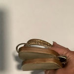 NWOB MARELLA Rhinestone AccentRose Gold Leather Sandals Sz 9 Photo 5