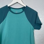 Title Nine  Women S Blue Notton Raglan Short Sleeve Shirt Quick Drying Athleisure Photo 2