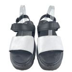 Dr. Martens  Voss Hydro Black Leather Ankle Strap Platform Slingback Sandals 10 Photo 1