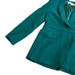 ZARA  Forest Green Button-Down Blazer Jacket Oversized Classic Office Size Medium Photo 3