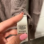 Free People  Brown Cowl Neck Waffle Long Sleeve Photo 4