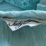 Vintage Sea Glass Blue Peasant Top Blouse Crotchet Lace Size M Size M Photo 6