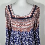 Blu Pepper Blue and Red Floral Boho Mini Dress Size Medium Cute Boho Dress Photo 2