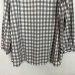 Simply Noelle  Check Print Gray Button Down Shirt Womens Medium Western Country Photo 6